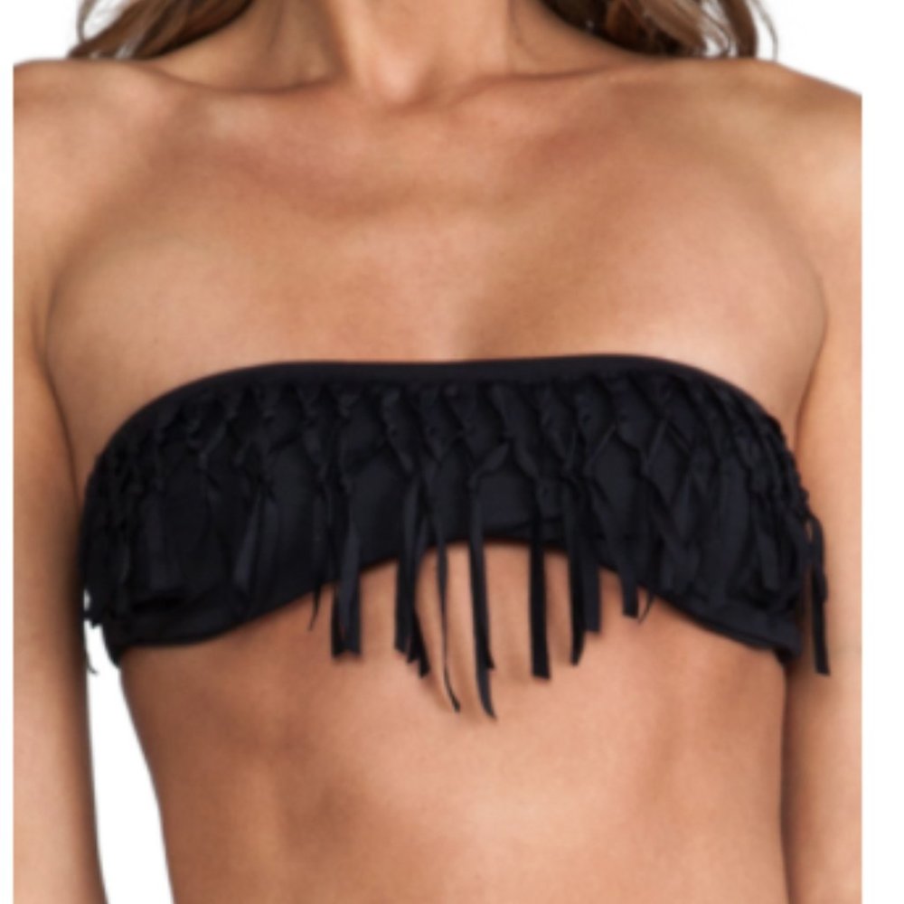 Revolve Bettinis Strapless Fringe Bikini Top ASO Rihanna - Picture 8 of 8